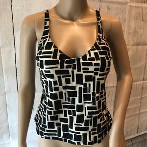 Sun Blush tankini swim top M